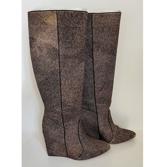 BCBGMAXAZRIA “Rachel” Pony Hair Wedge Boots - Picture 3 of 10